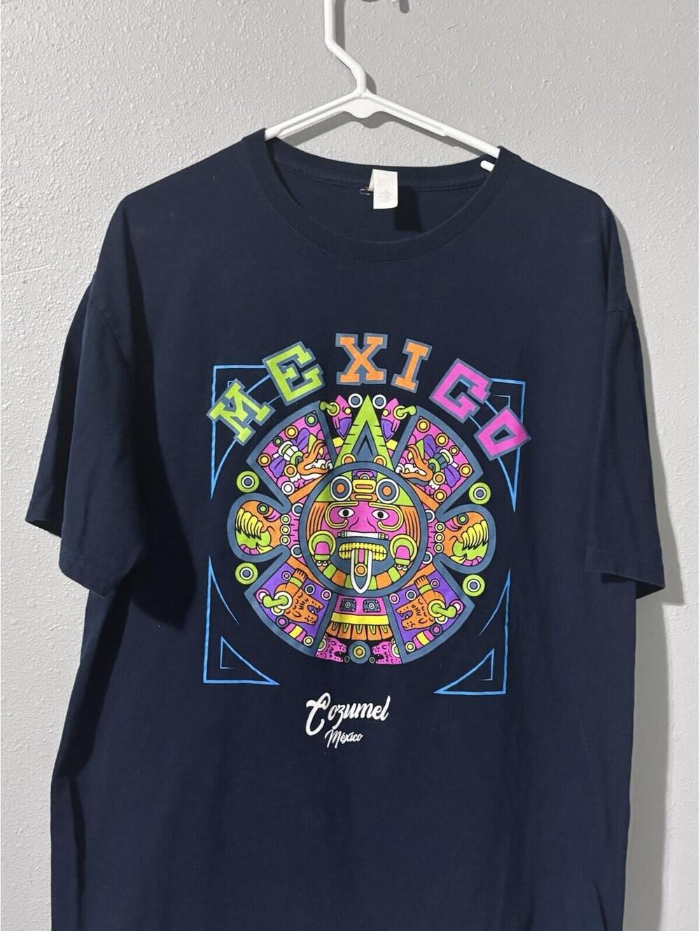 Cozumel Mexico Bright Neon Colors Tee Size M L
